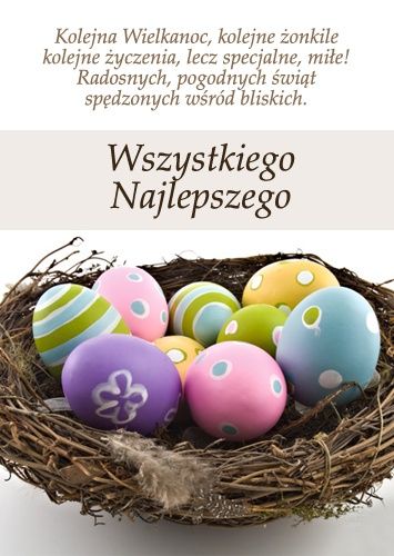 Kartka z koszykiem i pięknymi życzeniami